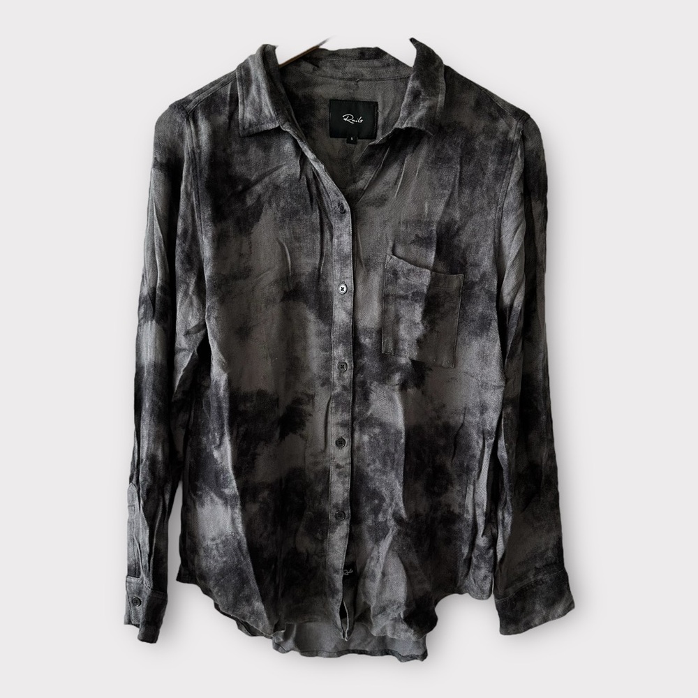 Rails • Hunter Charcoal Tie Dye Button Down Shirt - Picture 5 of 11